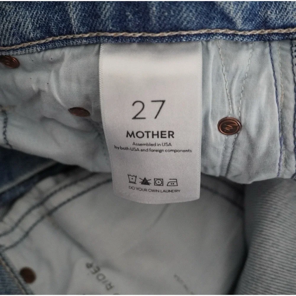 MOTHER Superior Womens Size 27 High Waisted Rider Skimp Jeans Give It Up Wash - Picture 14 of 16